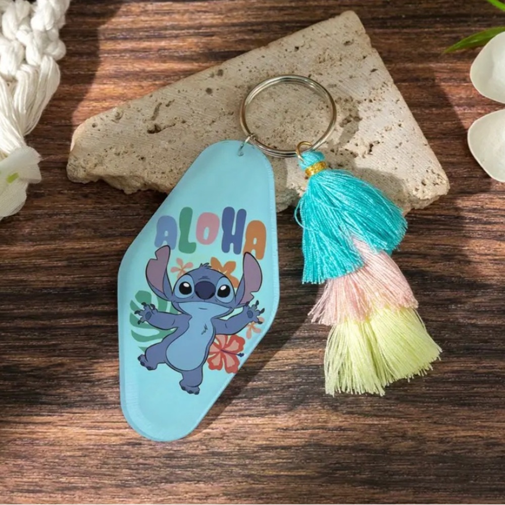 Aloha Keychain/Bag Charm with Stitch and Tassel 🆕